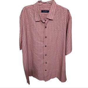 Tommy Bahama 100% Silk Men's Button‎ Down Shirt Size 2XT